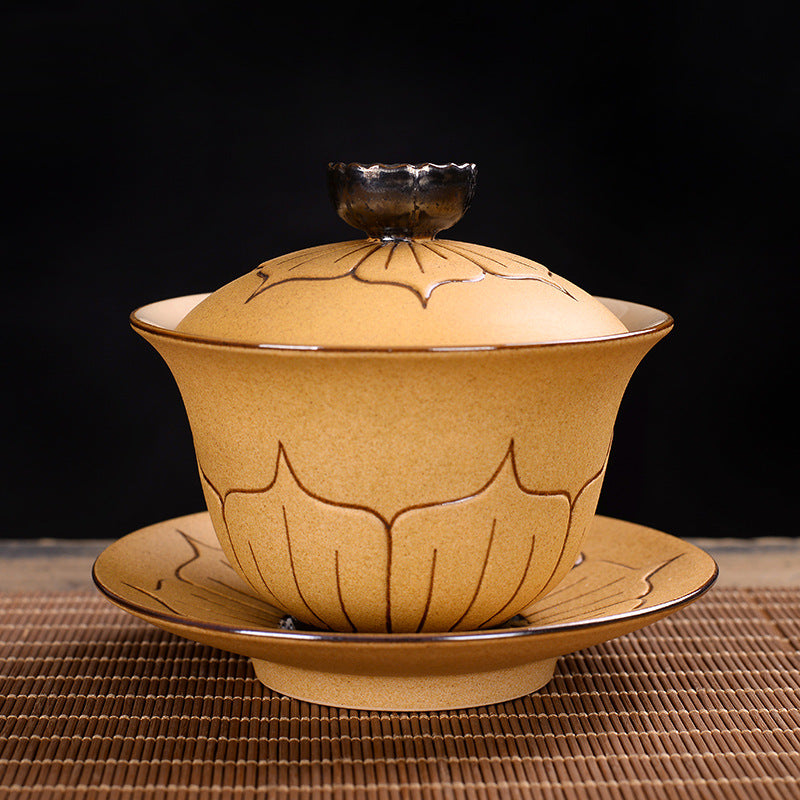 Ceramic Gaiwan Tea Set with Multiple Variants - Traditional Chinese Style