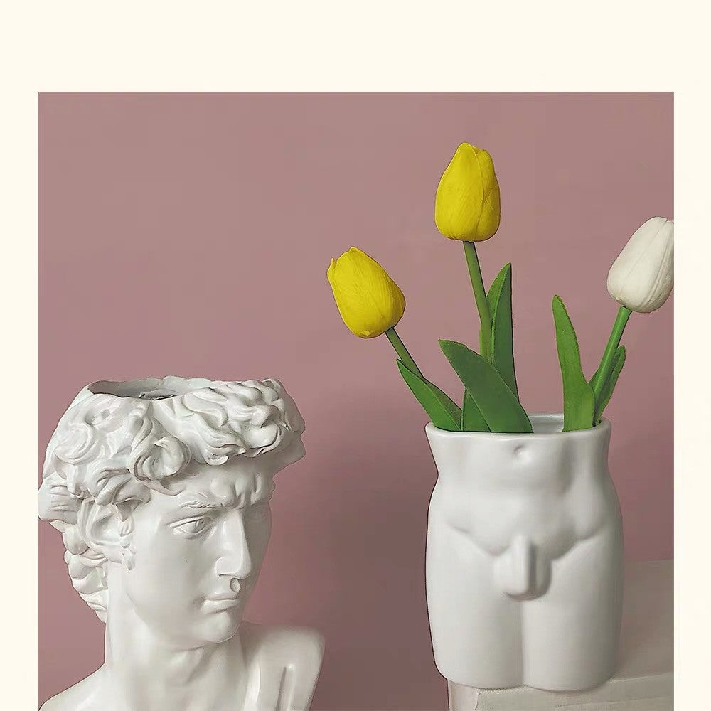 Creative Human Body Ceramic Vase - Decorative Sculpture