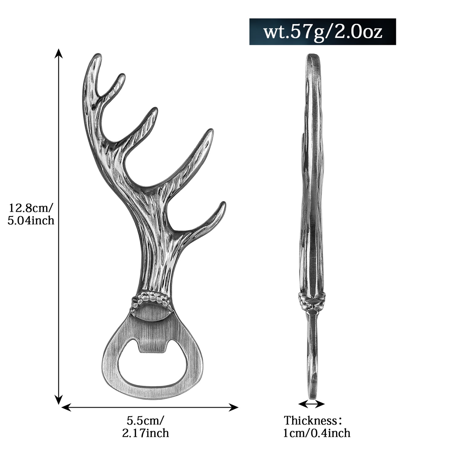 Deer Antler Bottle Opener - Zinc Alloy Kitchen Tool