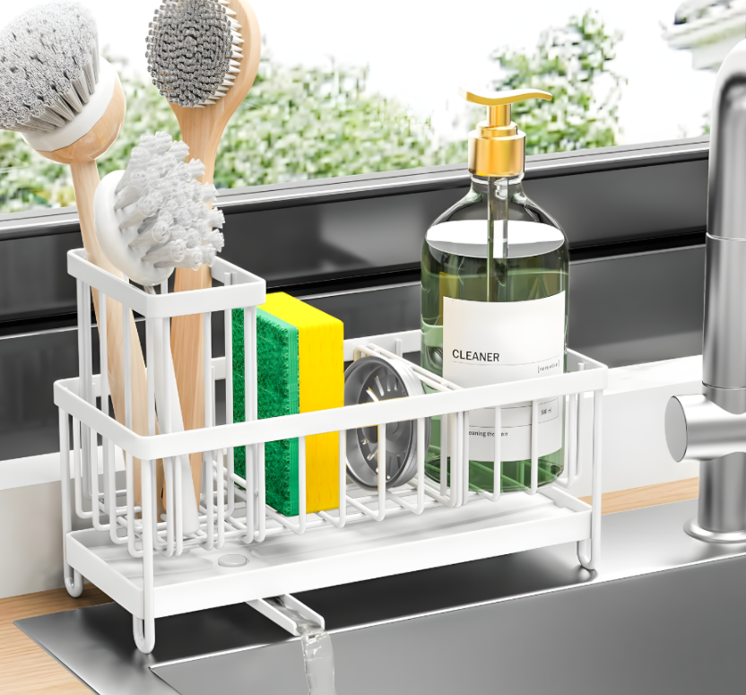 Stainless Steel Sponge and Cloth Storage Rack for Kitchen