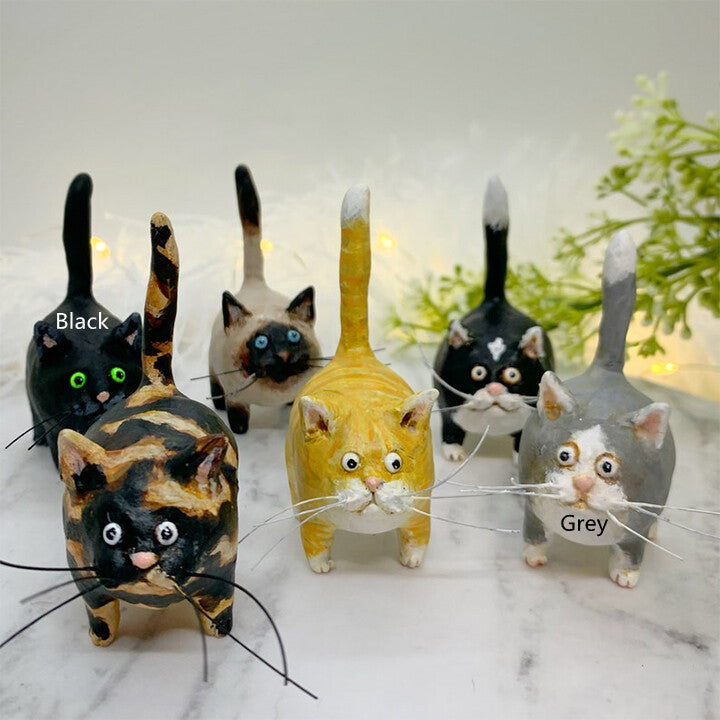 Cute Cat Resin Crafts Pendant Ornament for Home & Garden Decor