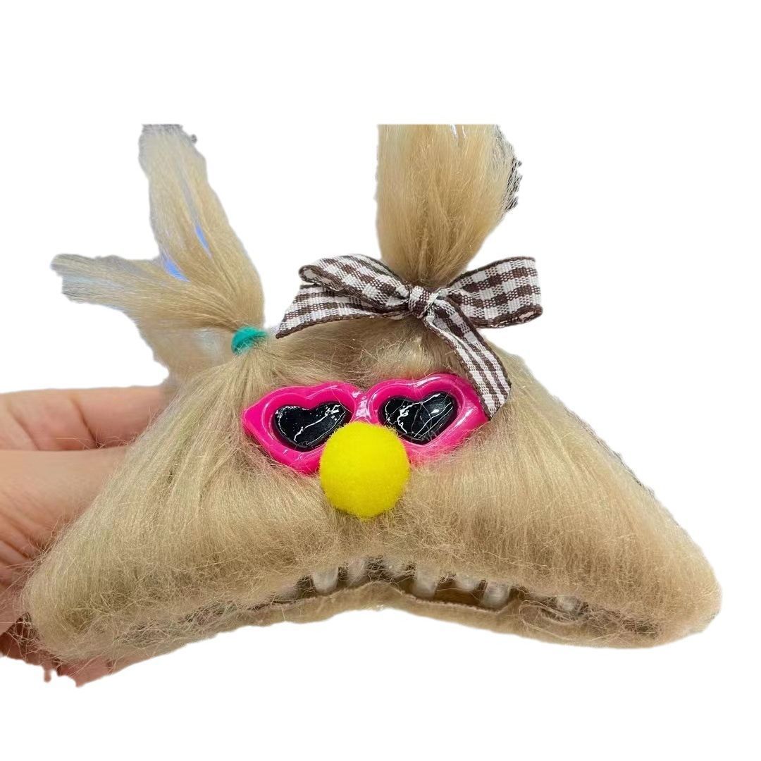 Plush Headband with Ears - Cute Expression Design