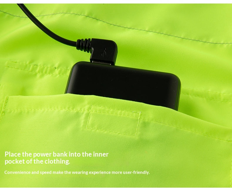 Cooling Reflective Vest with Air-Conditioning Fan for Adults