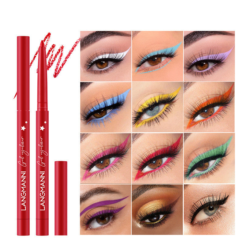 12-Color Eyeliner Set with Smudge-Resistant Formula for Eye Makeup