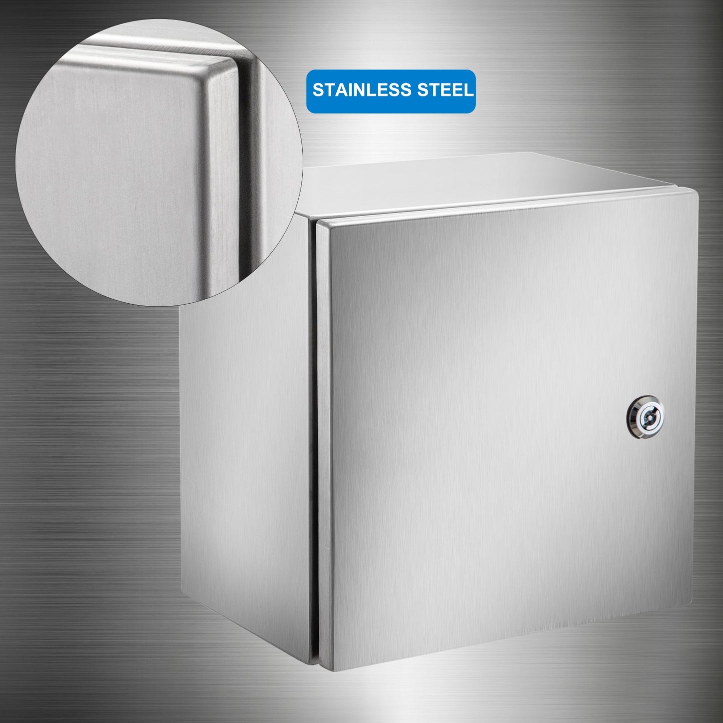 Stainless Steel Electrical Enclosure Box 12x12x8 Inches Waterproof Dustproof IP66