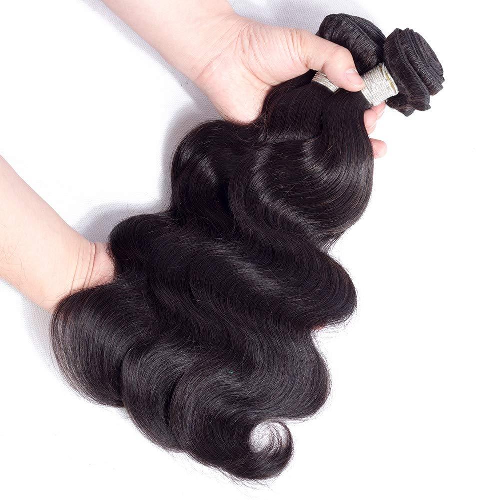 Body Wave Human Hair Bundle Extensions - Natural Black Virgin Hair