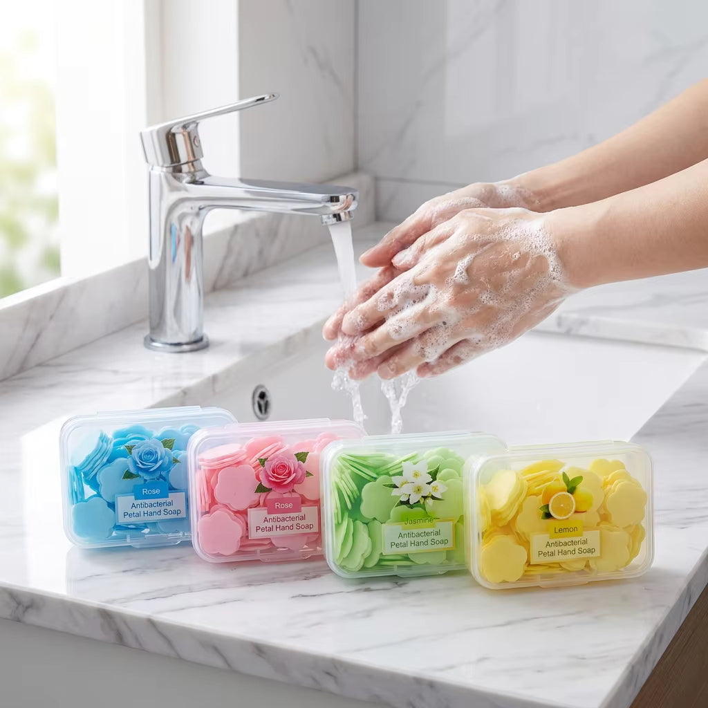 Pocket-Size Portable Foaming Hand Soap Sheets Mess-Free Travel Hand Cleaner