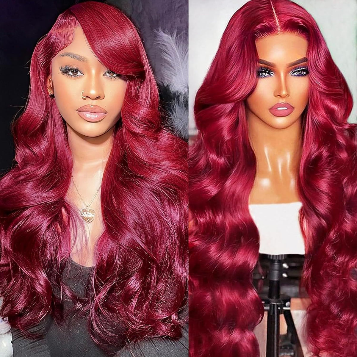 Mid-Length Curly Lace Wig for Women - Large Wave Hair with Bangs