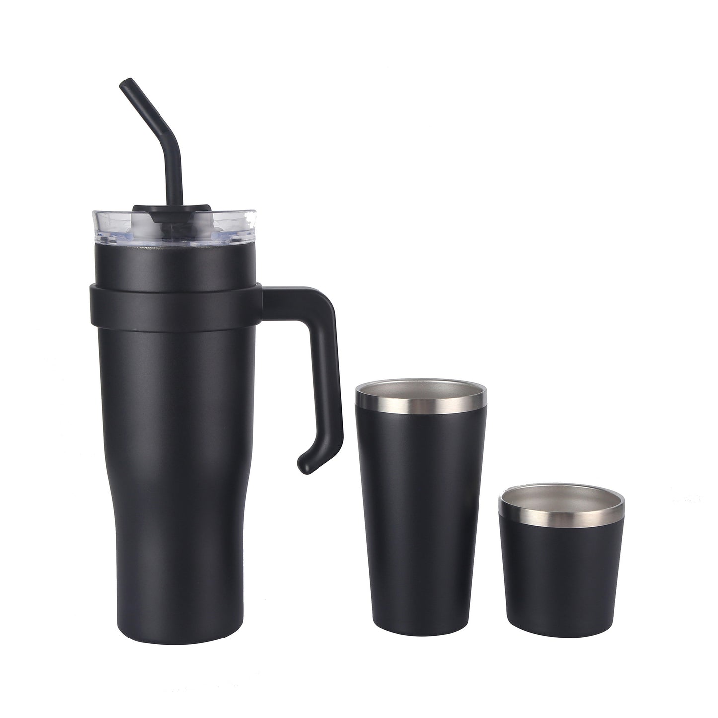 40Oz Insulated Car Cup Holder Travel Mug with Handle - Multiple Colors