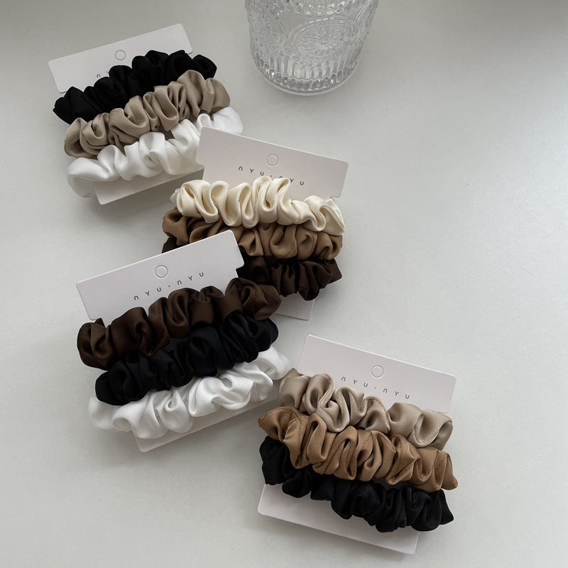 Silky Satin French Hair Ties Set - Elegant Hair Accessories