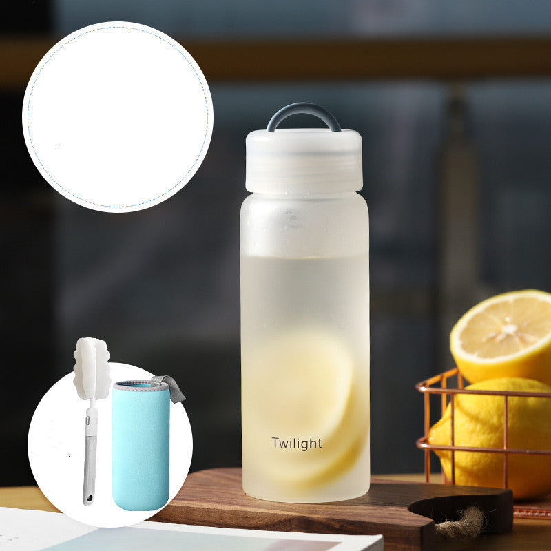 Portable Heat-Resistant Glass Mug for Student and Home Use