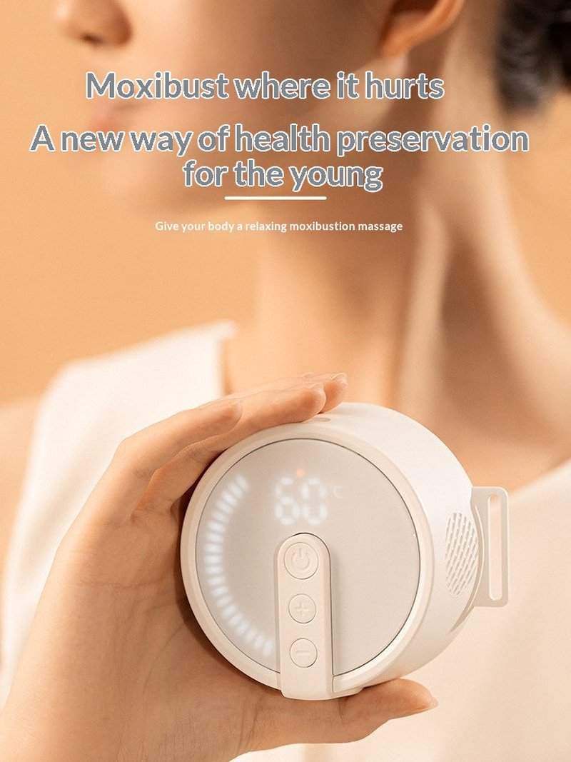 Mini Portable Handheld Moxibustion Box for Warm Therapy - White