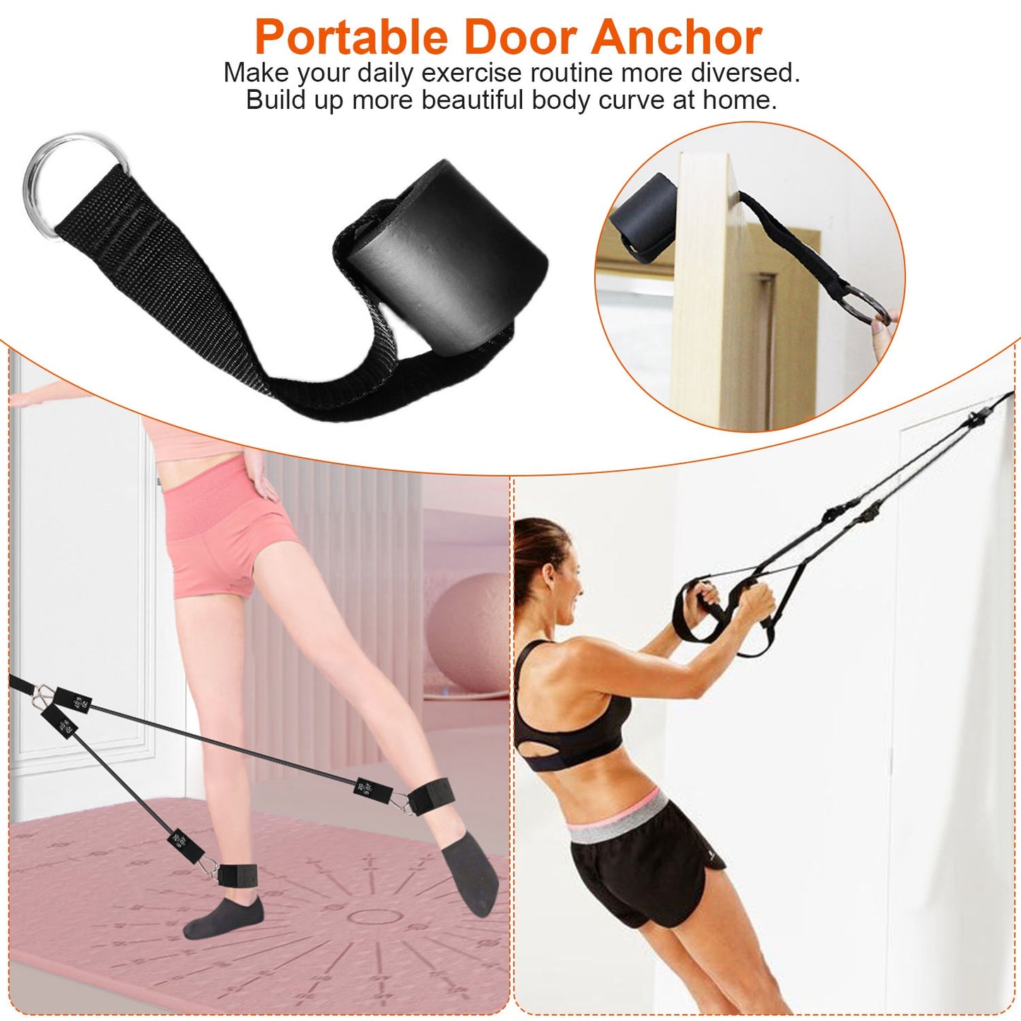 Multifunctional Pilates Bar Kit with Elastic Resistance Bands