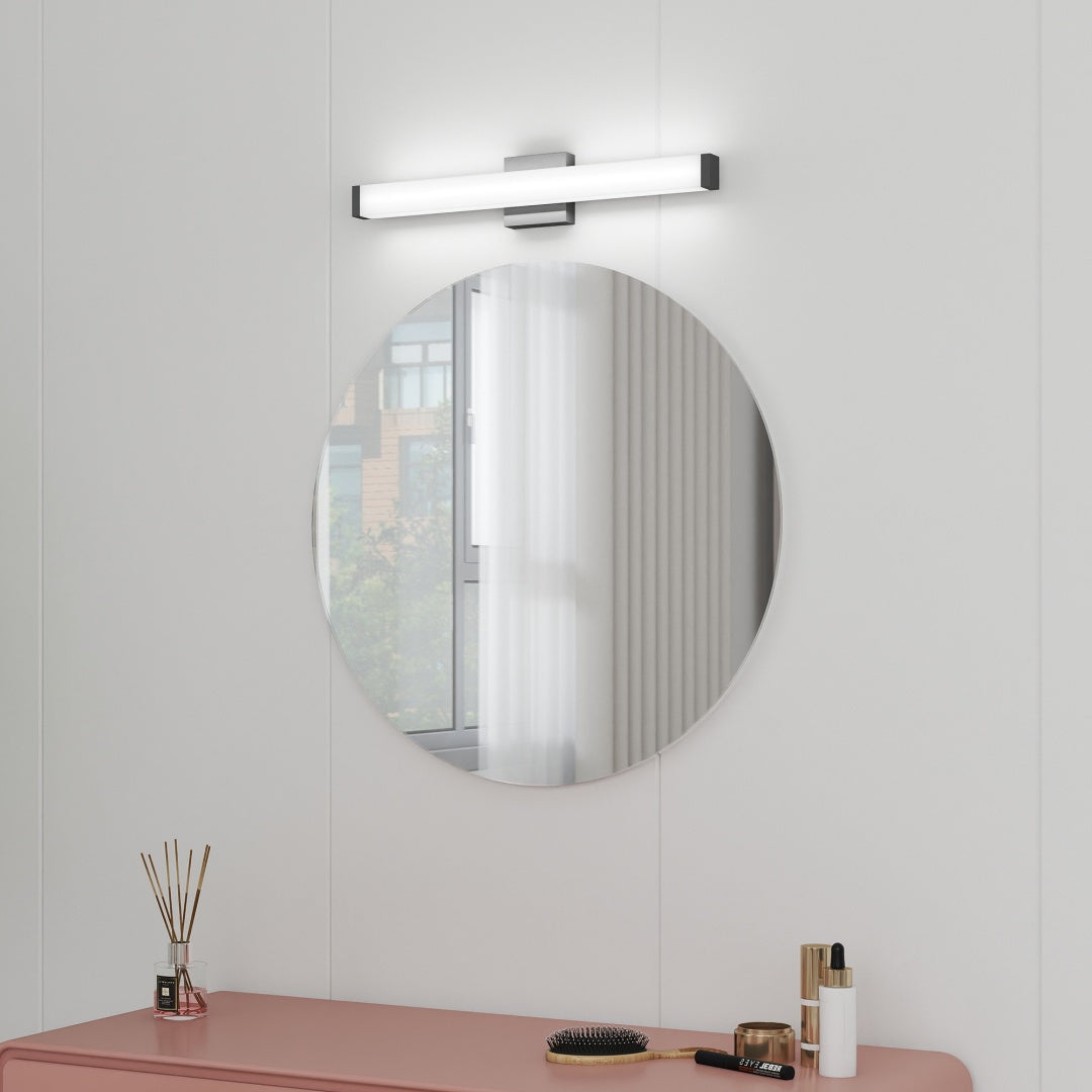25-Inch Black LED Vanity Light Fixture – Modern Bathroom Lighting