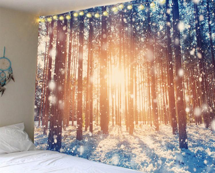 Christmas Tapestry Tablecloth with Cartoon Anime Pattern - Multiple Sizes & Styles