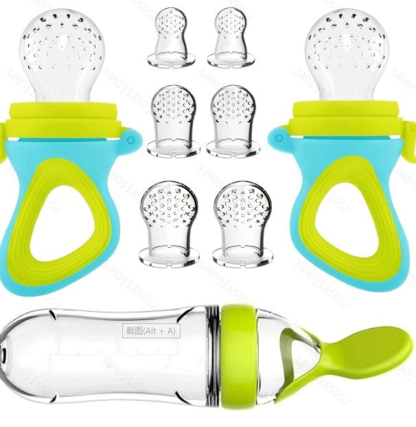 Geometric Confused Bottle Fruit and Vegetable Feeder Nipple Silicone