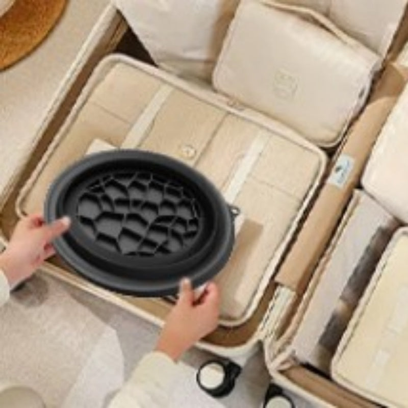 Foldable Silicone Ice Basin with Handles - Multi-Color Home Bathroom Storage