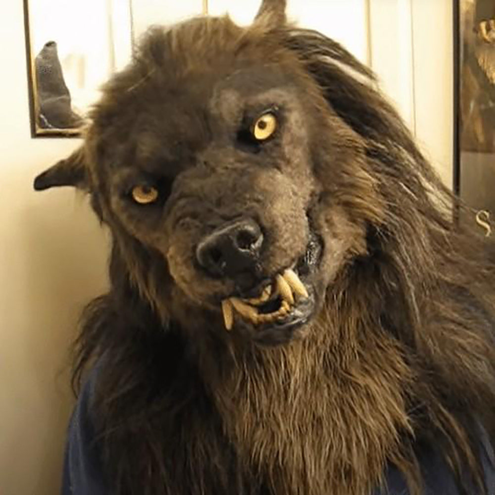 Latex Wolf Head Mask Cosplay Costume Prop for Party & Themed Events