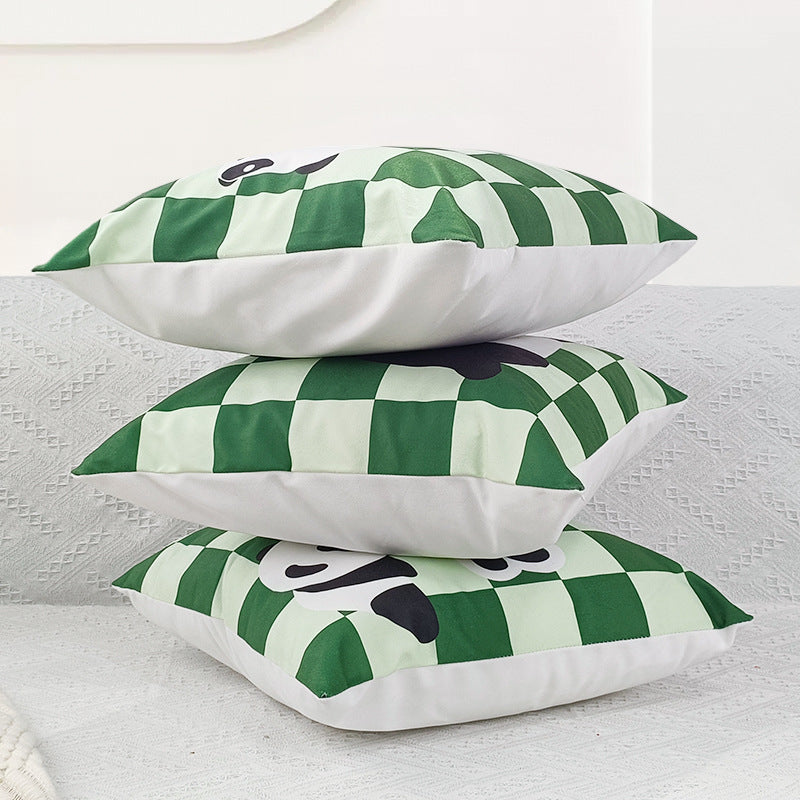 Cute Panda Plush Pillow Cover 45x45cm Throw Cushion for Living Room