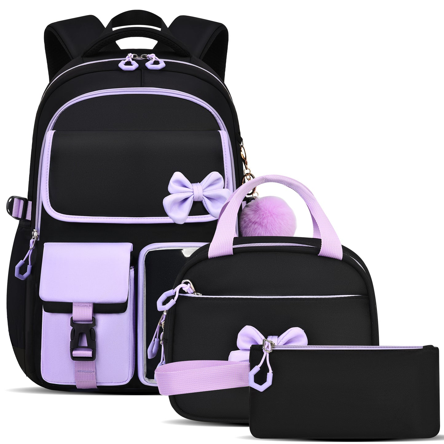 Urban Minimalist Waterproof Backpack Set for School and Travel