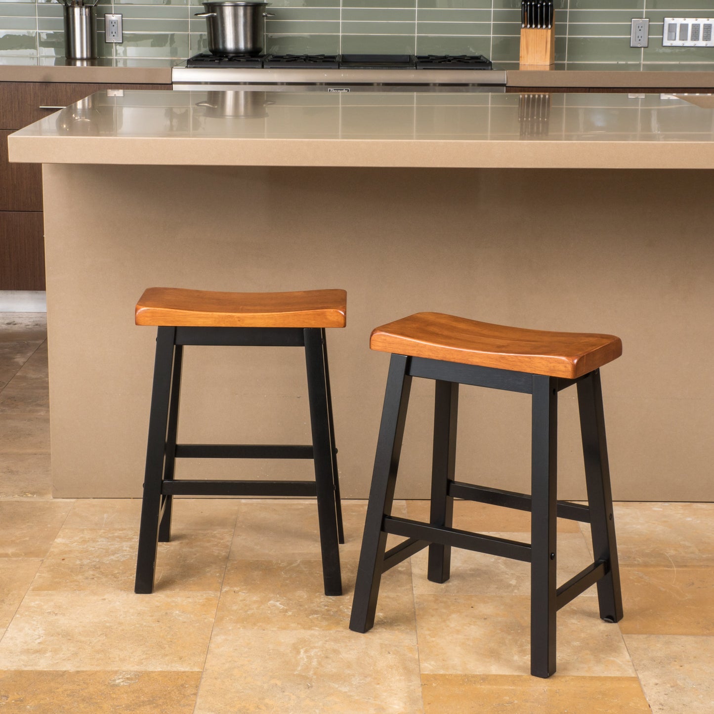 Wood 24 SADDLE STOOL