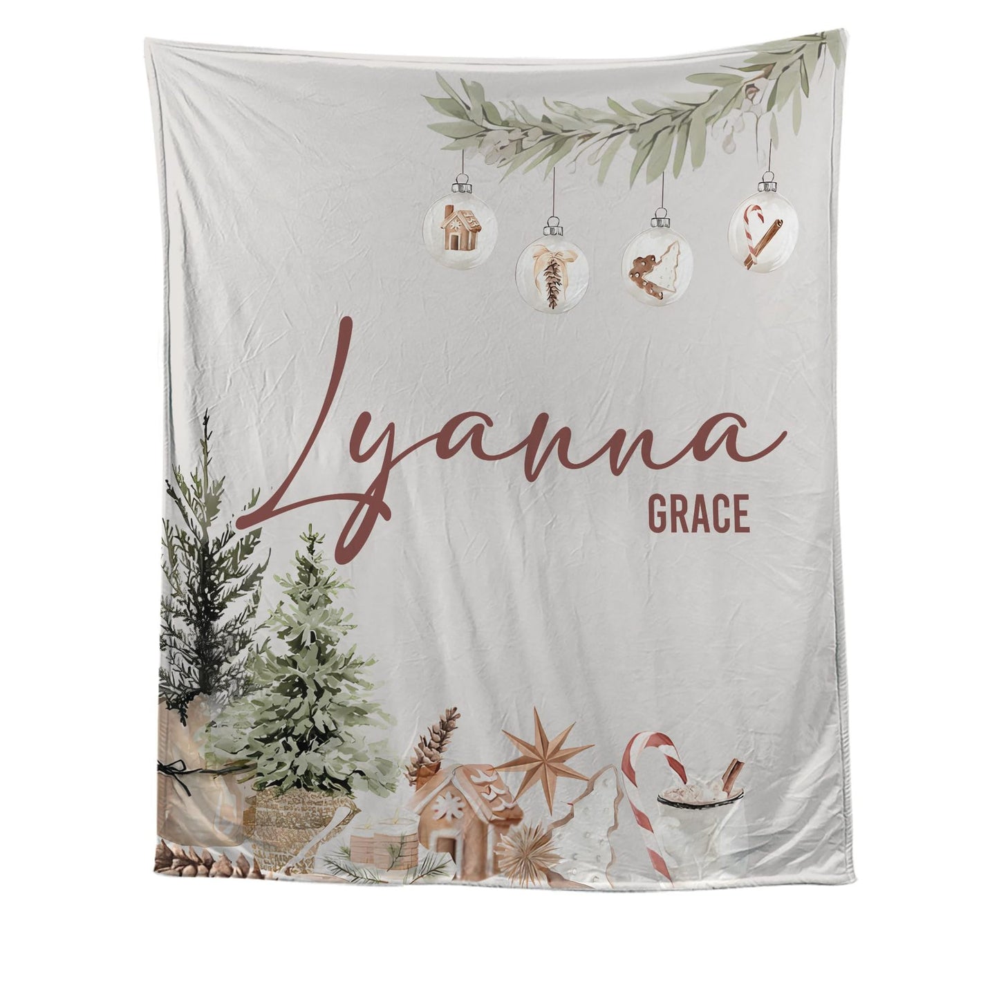 Personalized Flannel Blanket with Photos and Text - Customizable Sizes & Styles
