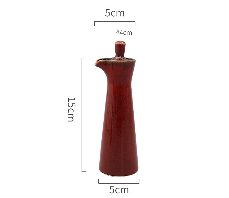 Retro Ceramic Seasoning Oil Bottle - Antique Kitchen Dispenser, Multiple Colors