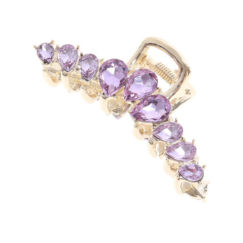 Elegant Crystal Hair Clip for Women – Medium Size Grip Hair Accessory