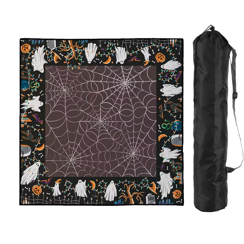 Halloween Mahjong Table Mat Non Slip Game Pad - Festive Party Game Accessory