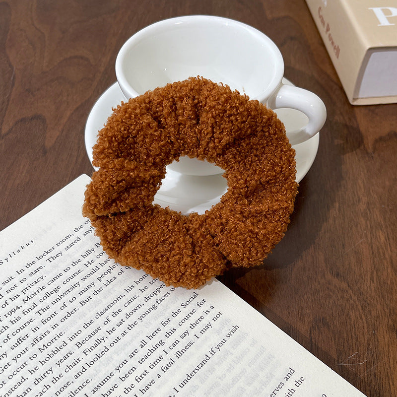 Cute Plush Elastic Hair Scrunchie - Soft Large Intestine Style Hair Band