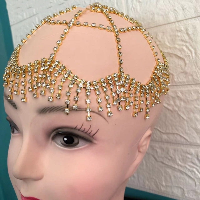 Women's Rhinestone Tassel Hair Hoop Headwear