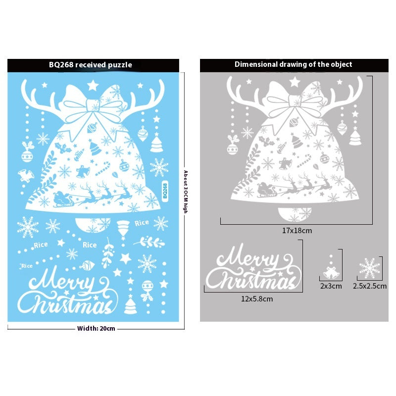Christmas Window Stickers - Snowman Deer Sled & Holiday Decor Sets