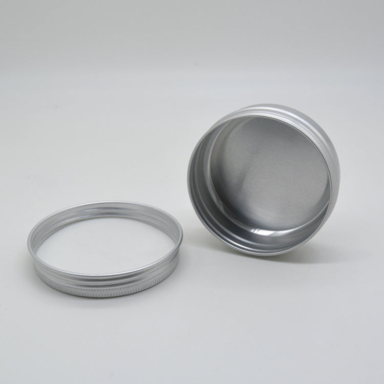 Aluminum Storage Box 60ml Natural Finish Circular Container Home Organizer