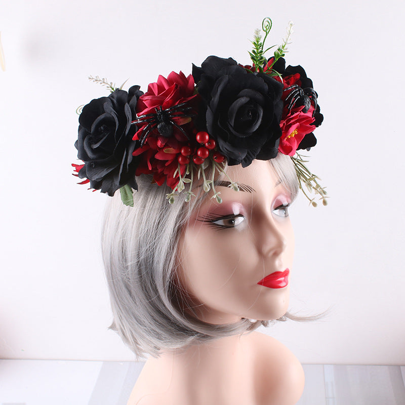 Flower Rose Headband Headdress - Multiple Colors