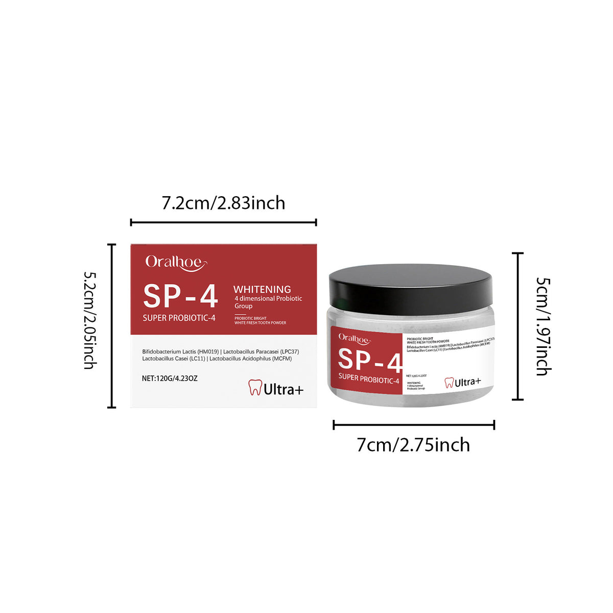 Bright White Stain Removing Tooth Powder