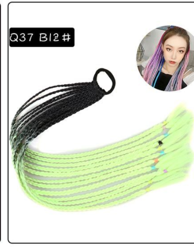 Three-Strand Braid Wig - 24 inch Gradient High-Temp Fiber