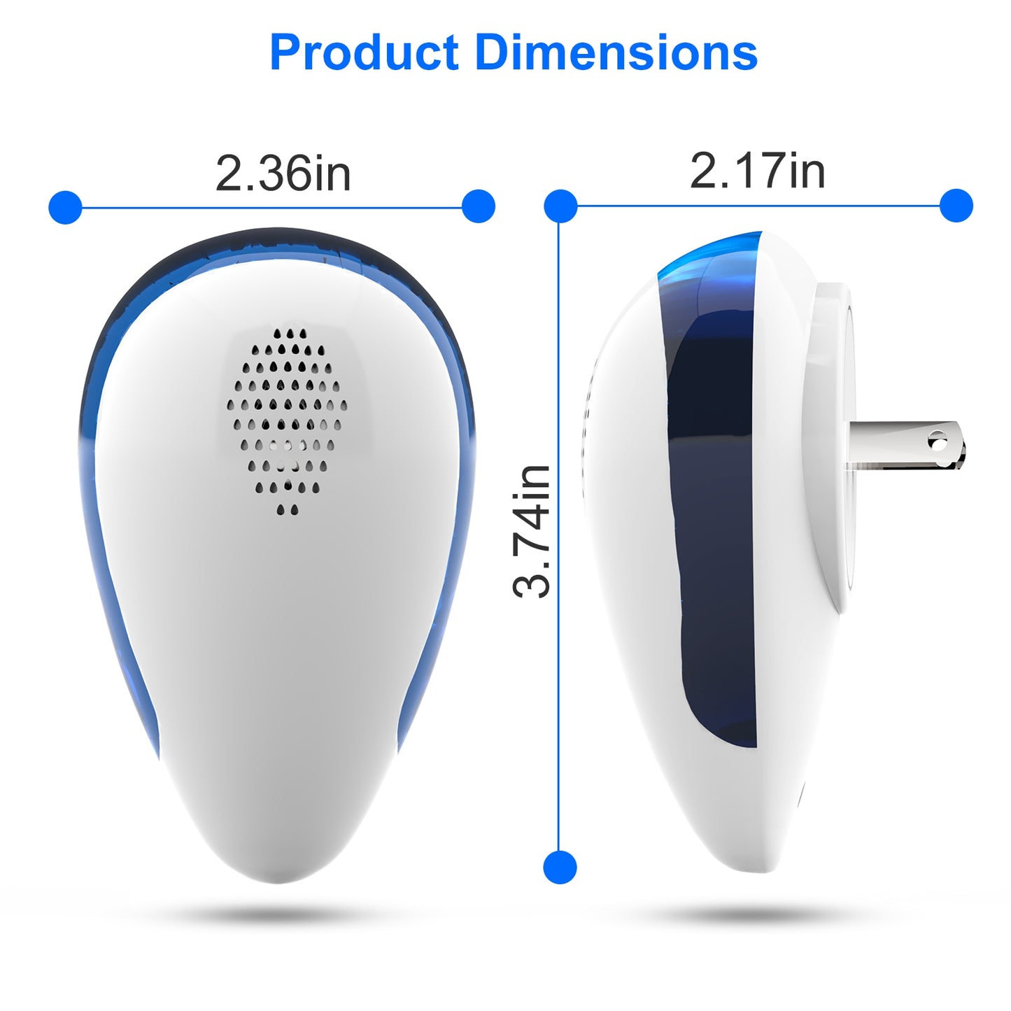 Ultrasonic Pest Repeller - 6 Pack Indoor Bug Control