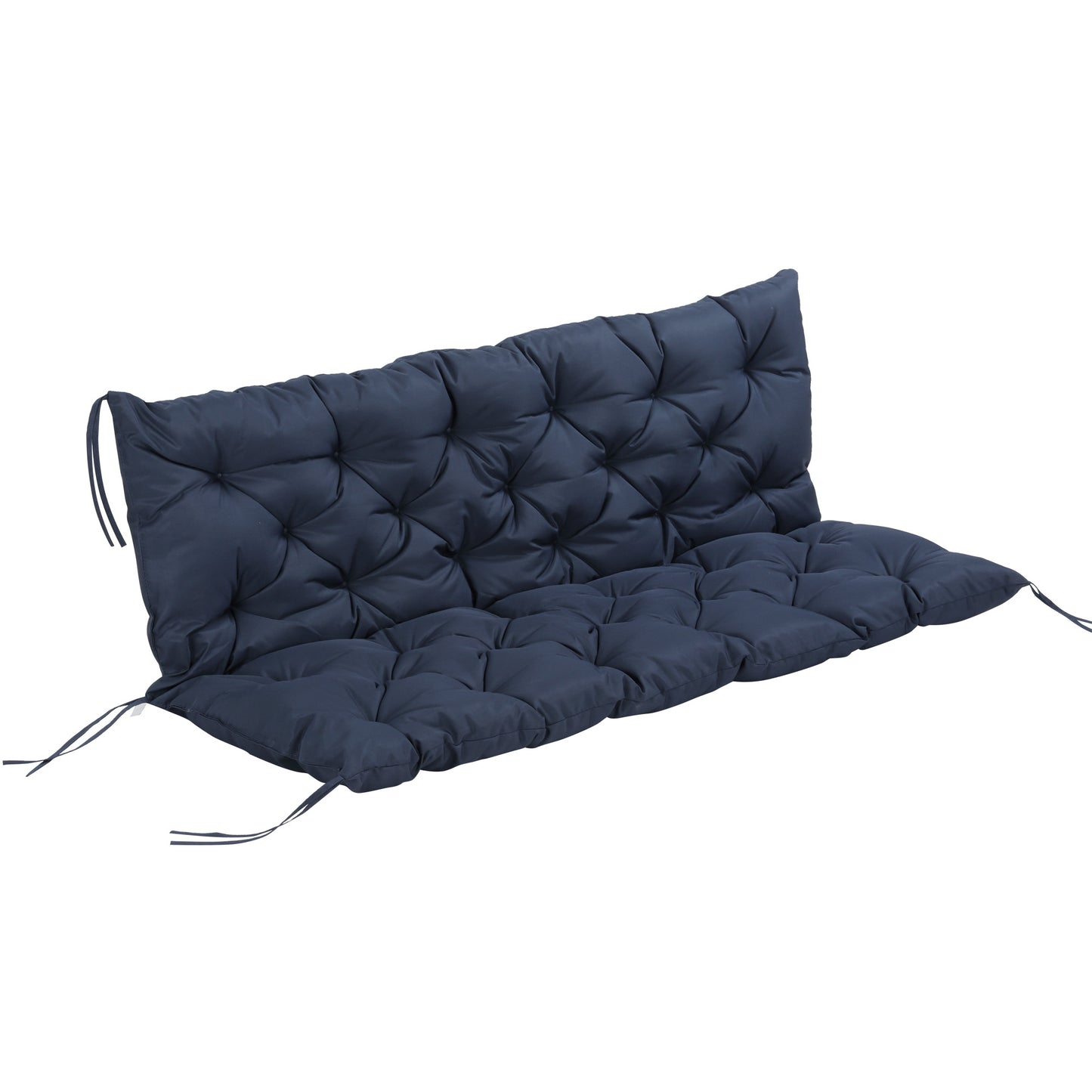 59" x 38" Tufted Outdoor Bench Cushion - Dark Blue