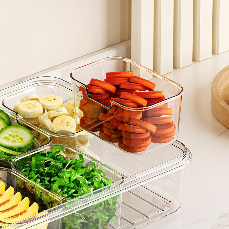 Food Storage Container 8-Grid Transparent Sealed Box Food Grade Kitchen Organizer