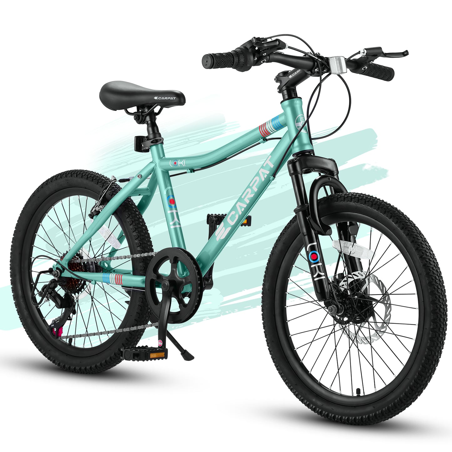 20 Inch Kids' Mountain Bike - 7 Speed, Steel Frame, Green