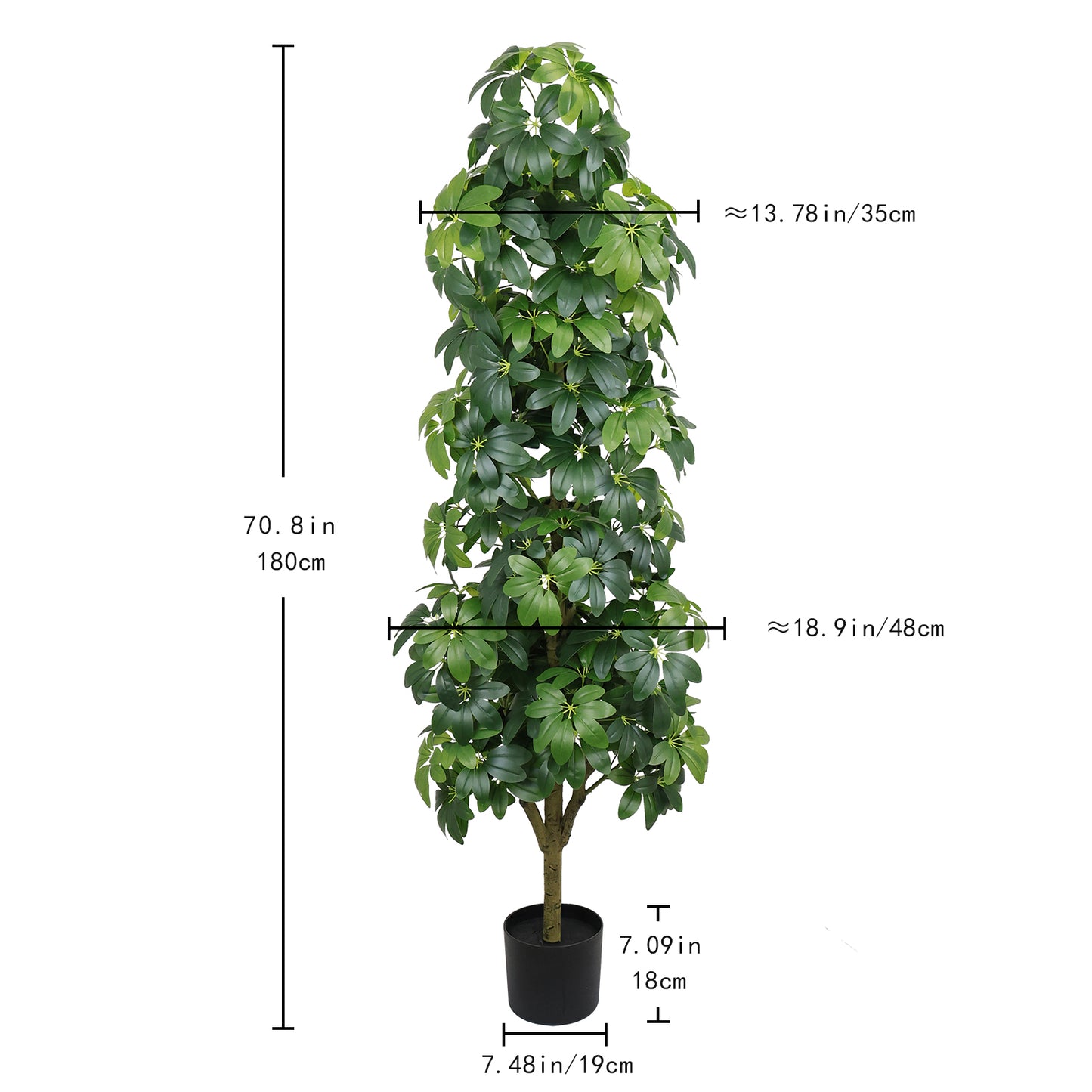 6FT Realistic Artificial Tree for Indoor & Outdoor Decoration