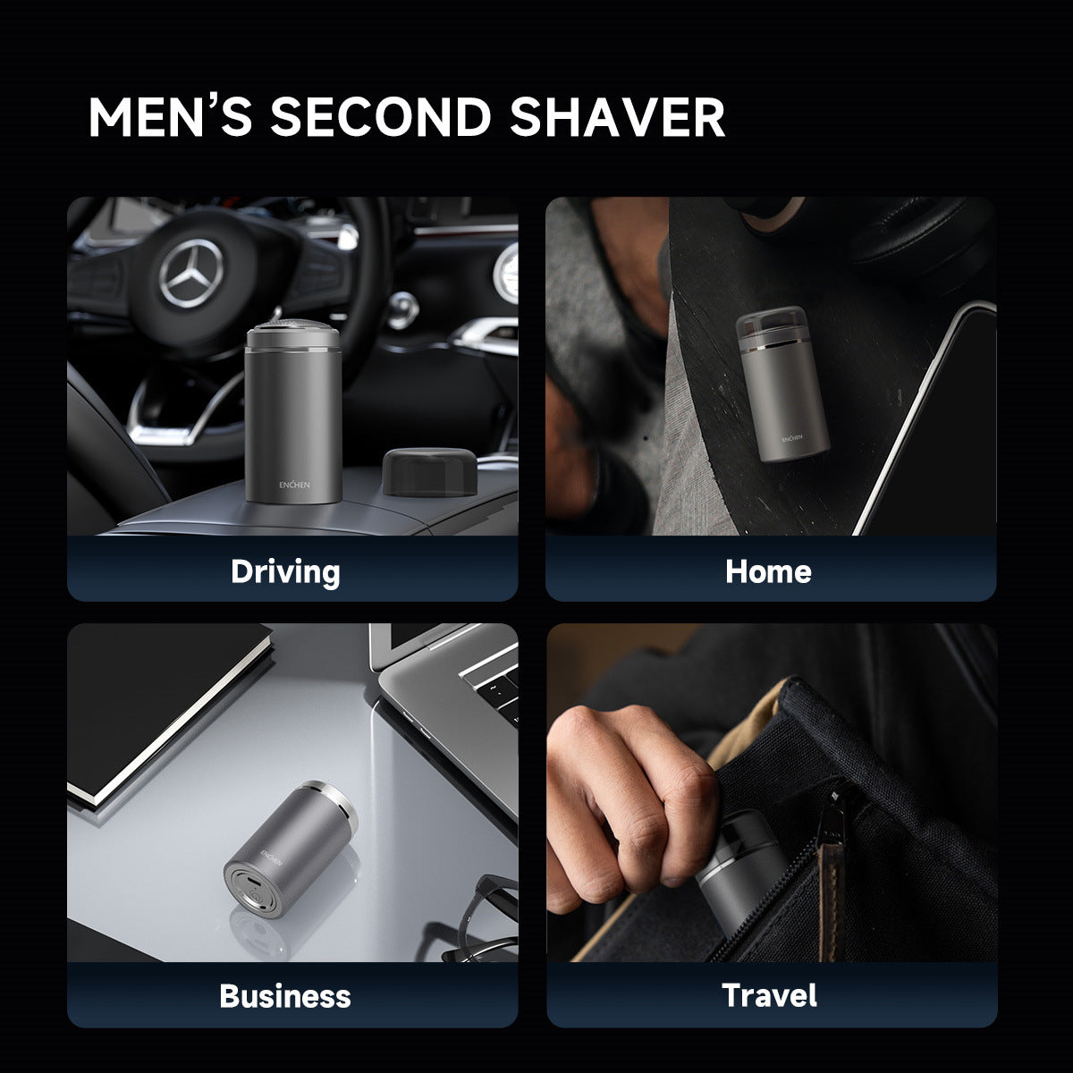 Silver Gray Electric Shaver - Portable Mini Model Z3
