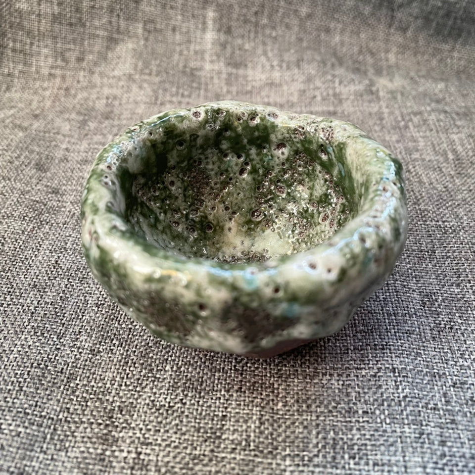 Ice Cracked Tea Cup Set - Small Japanese Style Pottery Drinkware with Variations