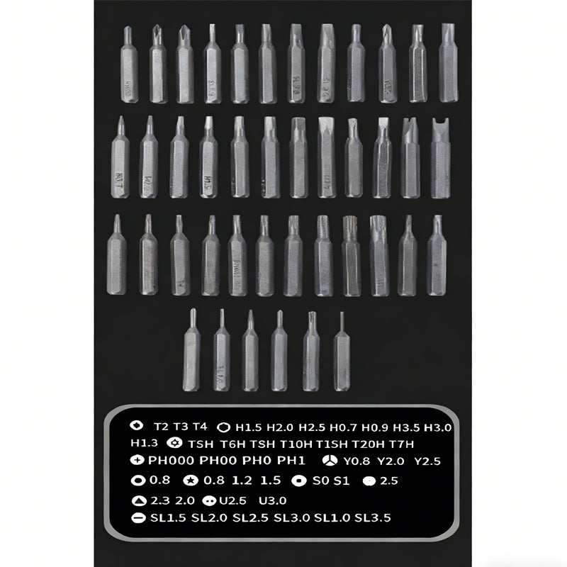 45-in-1 Precision Screwdriver Set with Magnetic Bits & Metal Case - Green