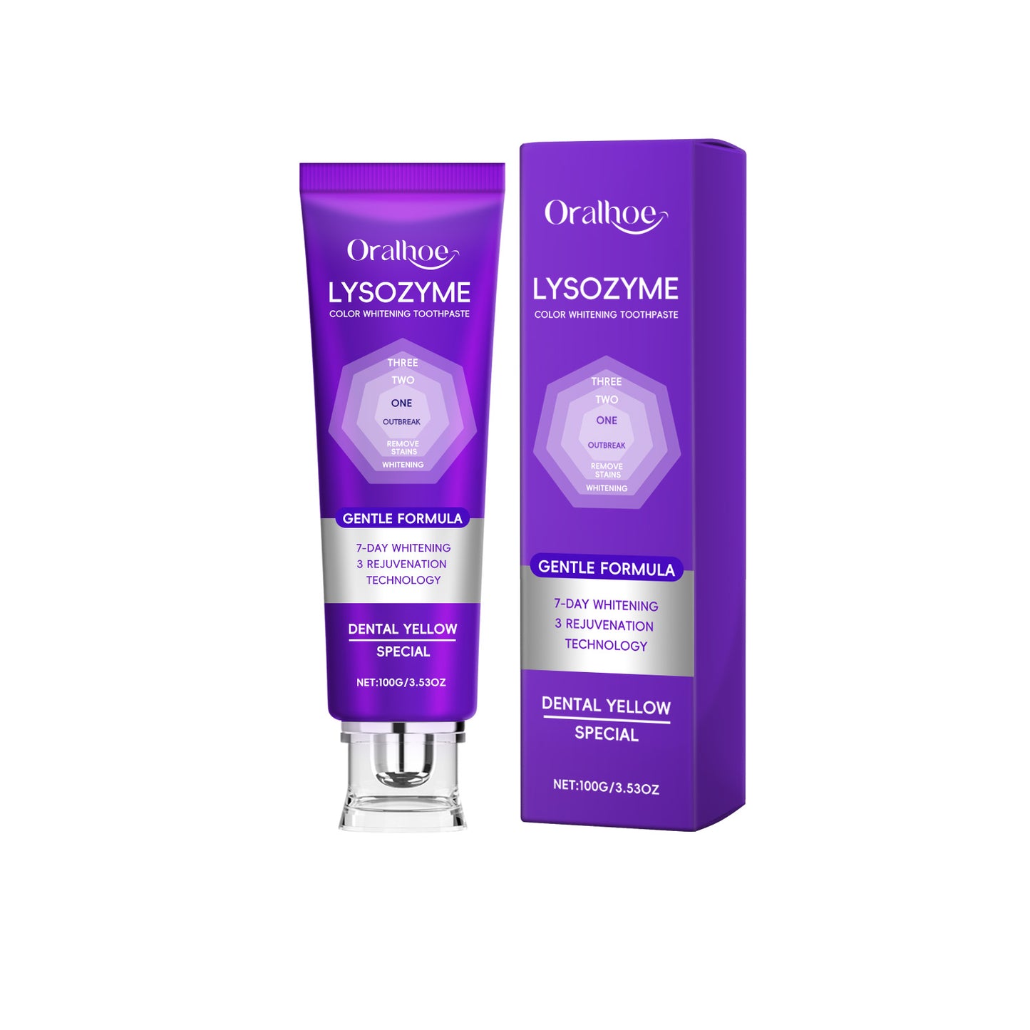 Purple Whitening Toothpaste 100g - Teeth Brightening & Fresh Breath