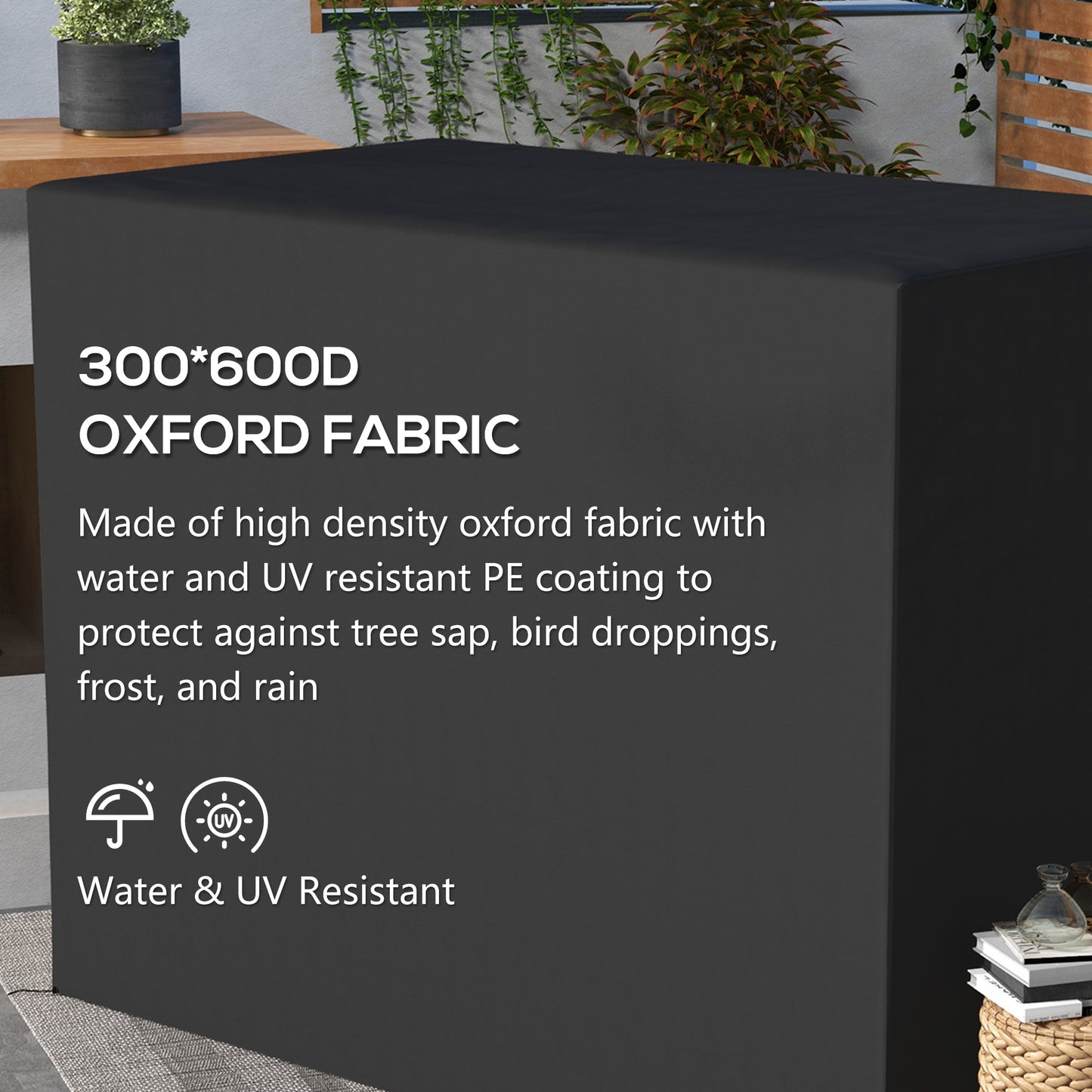 Outdoor Swing Chair Cover for 3-Seater - Waterproof Dark Gray