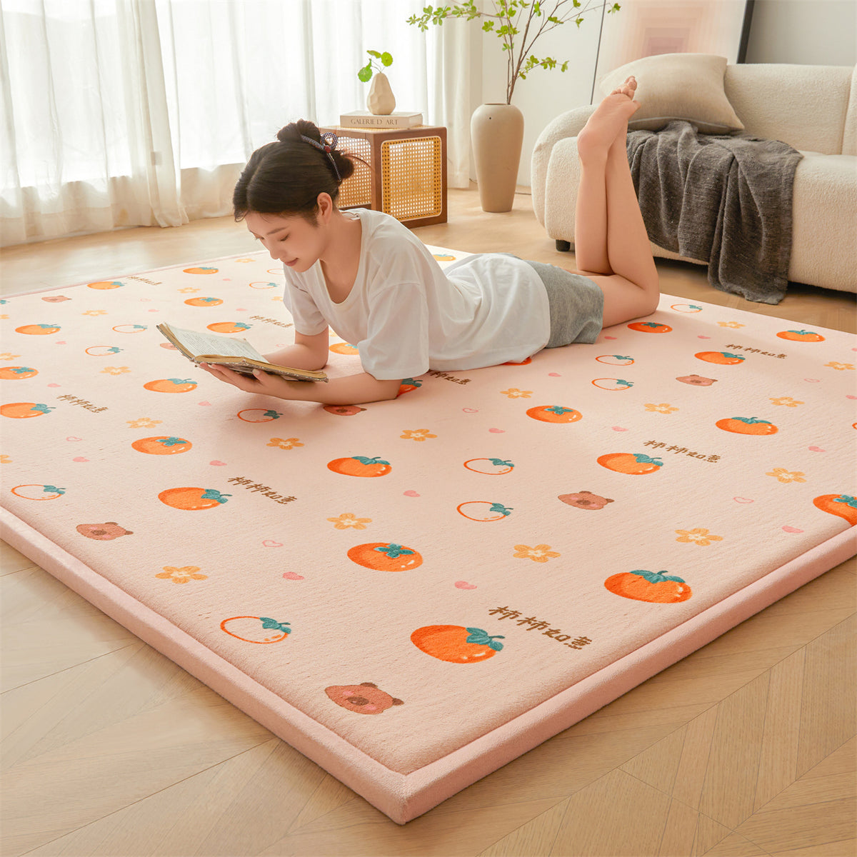 Children's Thick Coral Fleece Rug - Soft Playroom Carpet for Kids