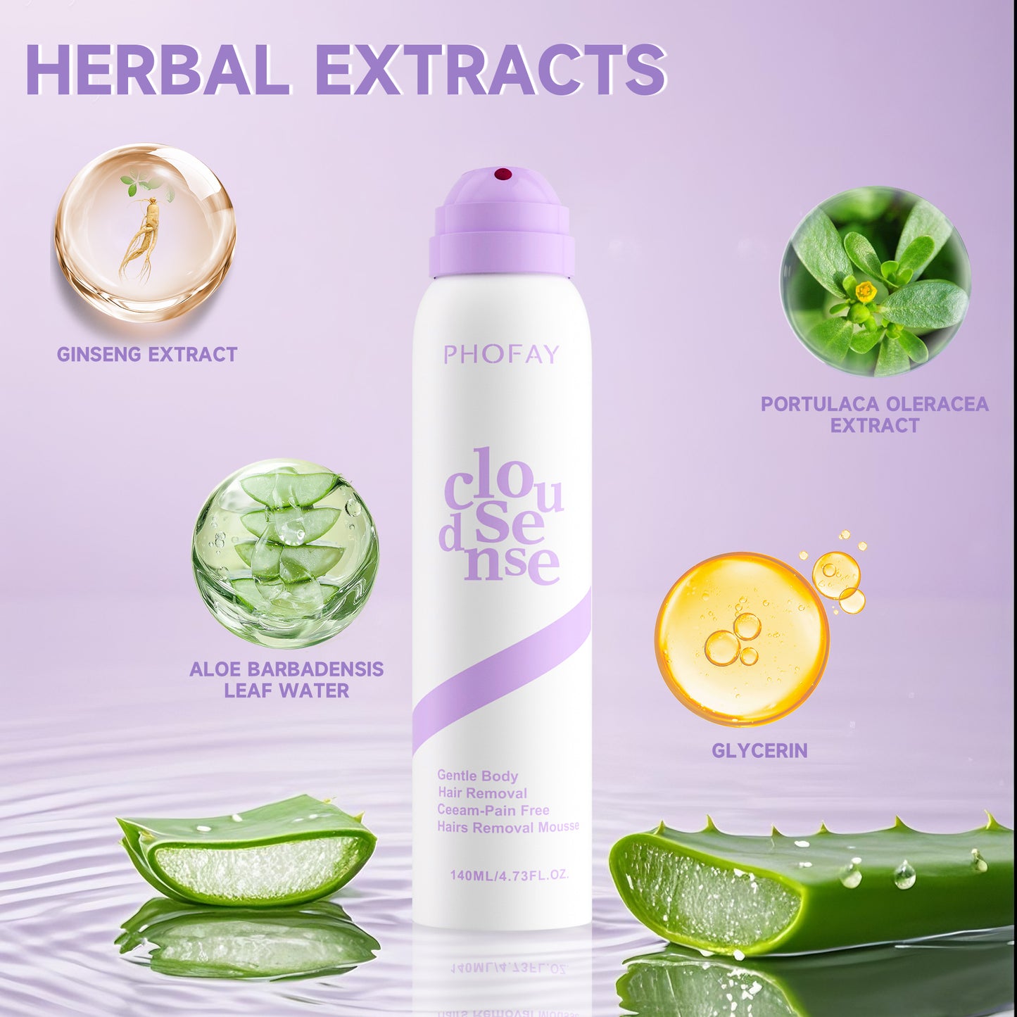 Gentle Hair Removal Spray Depilatory Cream - Painless Skin Care Solution