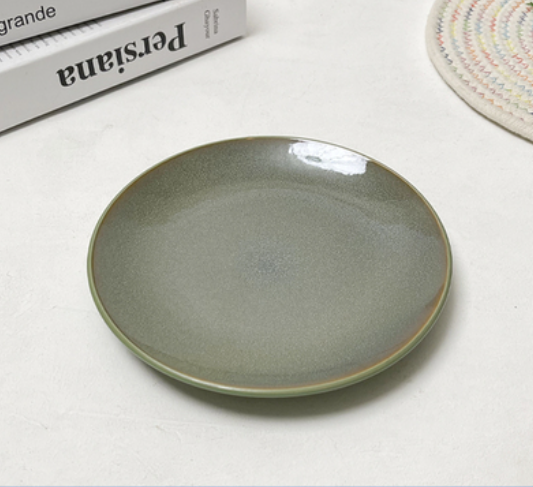 8-Inch Ceramic Plate Set for Kitchen Storage - Multiple Styles