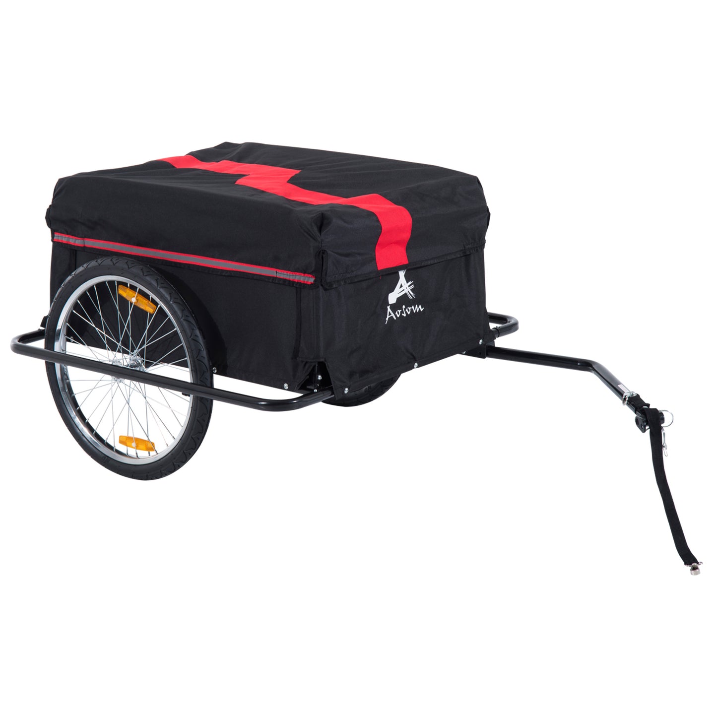 Bicycle Cargo Trailer with Removable Cover - 20" Wheels, Red